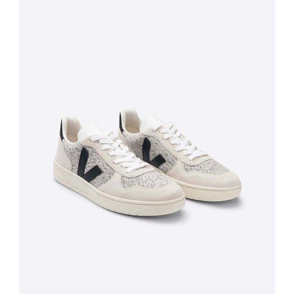 Veja V-10 FLANNEL Tenisky Damske White/Black | SK 643ZUT